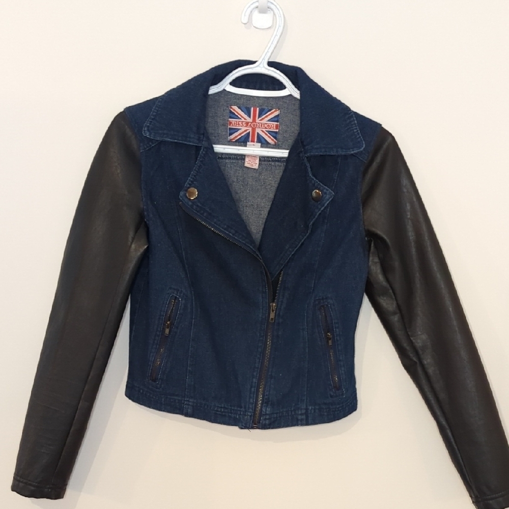 Blue and Black Women's Jacket